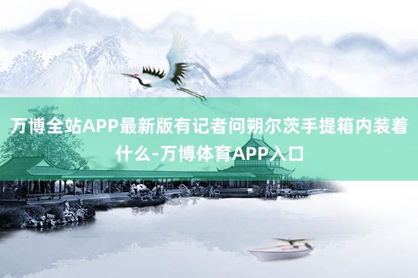 万博全站APP最新版有记者问朔尔茨手提箱内装着什么-万博体育APP入口