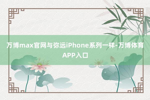 万博max官网　　与弥远iPhone系列一样-万博体育APP入口